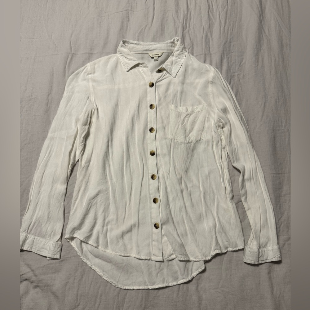 Women's White Button Down Shirt